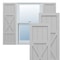 Ekena Millwork True Fit PVC Center X-Board Farmhouse Fixed Mount Shutters, Primed , 12"W x 32"H TFP107FH12X032PR - alternate 1
