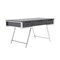 Homeroots 63" Gray and Silver Writing Desk With Three Drawers 482422 - alternate 4