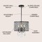 Jonathan Y Gigi 13 in. Metal/Crystal Adjustable LED Drop Chandelier, Black/Clear JYL7463A - alternate 3