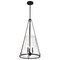 Nuvo Valentine, Large Pendant, Black Finish, Hammered Glass 60/8257 - alternate 2