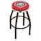 Holland Bar Stool Co 30" Blk Wrinkle New Mexico Swivel Bar Stool, Chrome Ring L8B2C30NewMex - alternate 1