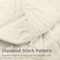 Lavish Home 3PC Velvet King Quilt Bedding Set 108x92 Inch King Bedspread and Matching Pillow Shams, Cream 66-004-VC-K - alternate 2