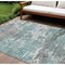 Homeroots 9' X 12' Blue And Teal Blue Abstract Washable Indoor Outdoor Area Rug 610442 - alternate 1