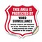 Signmission Video Surveillance Shield Sign This Area, 4 inch X 4 inch, Vinyl Decal, 2PK SHI-D-2PACK-4-473 - alternate 1