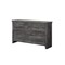 Homeroots 57" Gray Solid and Manufactured Wood Six Drawer Double Dresser 486001 - alternate 1