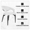 Leisuremod Entice Modern Leather Dining Chair with Iron Legs Open-Back Design in White, 4PK EC60W-4 - alternate 4