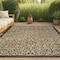 Jonathan Y Madrid Vintage Filigree Textured Weave Black/Khaki 5 ft. x 8 ft. Indoor/Outdoor Area Rug SMB107A-5 - alternate 1
