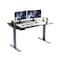 Homeroots 48" Adjustable Black and Gray Stainless Steel Standing Desk 397726 - alternate 1