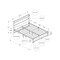 Monarch Specialties Bed, Frame Only, Platform Bed, Queen Size, Grey Laminate, Black Metal, Contemporary, Modern I 6071Q - alternate 3