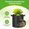 Healsmart 2 Gallon Grow Bags, Nonwoven Aeration Fabric Pots with Handles, Black, 6PK GLGROWBAG2X6LITEBLK - alternate 2