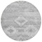 Homeroots 8' Silver Gray And Charcoal Round Southwestern Washable Indoor Outdoor Area Rug 588728 - alternate 3