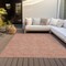 Homeroots 3' X 5' Copper And Ivory Geometric Washable Indoor Outdoor Area Rug 602353 - alternate 3