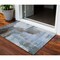Homeroots 3' X 5' Blue Gray And Dark Brown Abstract Washable Indoor Outdoor Area Rug 602951 - alternate 1