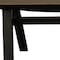 Homeroots 59in Walnut and Black Solid Wood Dining Bench 716239 - alternate 2