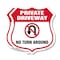 Signmission Private Driveway Shield Sign No Turn Aro, 6 inch X 6 inch, Plastic Sign, 2PK SHI-P-2PACK-6-435 - alternate 1