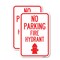 Signmission No Parking Fire Hydrant With Graphic, 18'' X 24'' 2 Signs, Heavy Gauge Aluminum, 2PK A-1824-2PACK-23742 - alternate 1