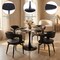 Leisuremod Bristol Round MDF Dining Table - Pedestal Base Kitchen Table, Modern Style BTBL-B40BLMT - alternate 2