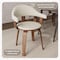 Leisuremod Modern Wooden Dining Chair, Walnut Color Frame in White, Brivo Collection BC22W - alternate 2