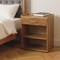 Homeroots 23" Brown Solid Wood One Drawer Nightstand 651567 - alternate 3