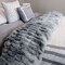 Lavish Home Oversized Ruched Faux Fur Blanket Plush Polyester Faux Fur Queen-Size Throw for Sofas & Beds HT-THROW1-SLV - alternate 4