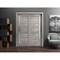 Sartodoors Sliding Closet Bypass Doors Grey Solid Core Modern Interior QUADRO4088DBD-NEB-36 - alternate 1