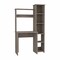 Homeroots 39" Light Gray Wood Writing Desk and Bookshelf Set 535145 - alternate 2