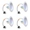 Bulbrite 9w 60w Equivelant 4 in. Downlight Retrofit LED Light Bulb Medium Base (E26) White Round 4000K, 4PK 861495 - alternate 1