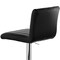 Elama 2 Piece Tufted Faux Leather Adjustable Bar Stool in Black with Chrome Base ELM-7228-BLK - alternate 3