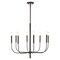 Jonathan Y Amoros 27.25" 8-Light Modern Mid-Century Iron LED Chandelier, Oil Rubbed Bronze JYL7900A - alternate 1