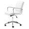 Homeroots White and Silver Adjustable Height Swivel Rolling Conference Office Chair 556764 - alternate 5