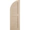 Ekena Millwork Rough Sawn 2 Equal Louver w/Quarter Round Arch Top Faux Wood Shutters, 18W x 78H 60 Low Side, PR SHULVQ18X78RSPR - alternate 4