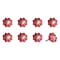 Homeroots Set of Eight Red Pink And Green Floral Ceramic Drawer Pull Knobs, 8PK 321690 - alternate 3