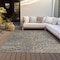 Homeroots 8' X 10' Ivory Gray And Black Abstract Washable Indoor Outdoor Area Rug 596821 - alternate 4