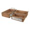 Homeroots Set of Three Brown Solid Wood And Metal Crate, 3PK 487678 - alternate 2