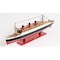 Homeroots 5" Black and Red Solid Wood Hand Painted RMS Queen Mary Model Boat 401884 - alternate 3