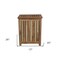 Homeroots Compact Teak Laundy Storage With Removable Bag In Natural Finish 376759 - alternate 4