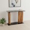 Homeroots 43" Black and Brown Genuine Marble and Solid Wood Solid Console Table 668883 - alternate 3