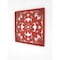 Homeroots Red Flower Wood Hanging Dimensional Sculpture 274575 - alternate 1