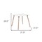 Homeroots 32" White and Natural Wood Square Dining Table 568216 - alternate 3