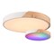 Vaxcel Everette 16.5-In. LED Flush Mount Ceiling Light, White and Natural Wood, RGB, Remote C0361 - alternate 1