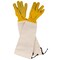 Kings County Tools Long Garden Gloves Breathable Canvas Thorn Proof Leather Gardening Gloves w/ Arm Guard Gauntlet GW03P03-28 - alternate 1