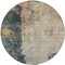 Homeroots 8' Taupe Blue And Lavender Round Abstract Washable Indoor Outdoor Area Rug 606082 - alternate 3