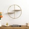 Vintiquewise Elegant 2-Tier Decorative Floating Circular Silhouette Wall Shelf - Circular Metal and Wood QI004691.2GD - alternate 5