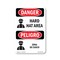 Signmission OSHA Danger Sign, Hard Hat Area Bilingual, 10in X 7in Decal, OS-DS-D-710-VPR-1292 OS-DS-D-710-VPR-1292 - alternate 1