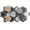 Apollo Tile Aureole 8.66 in. x 9.84 in. Matte Black and White Porcelain Hexagon Wall and Floor Tile (8.07 sq ft/case) - 18 Sheets APLENC88NITA - alternate 5