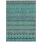 Homeroots 3' X 5' Teal Blue And Navy Blue Quatrefoil Washable Indoor Outdoor Area Rug 583252 - alternate 2