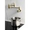Kingston Brass Wall Mount Pot Filler Faucet with Knurled Handle, Polished Brass KS3102RKZ - alternate 2