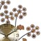 Homeroots 22" Copper Metal And Faux Crystal Silent Analog Gingko Floral Wall Clock 626545 - alternate 2