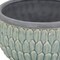Homeroots 8in Aqua Textural Tone On Tone Ceramic Indoor Outdoor Round Pot Planter 487382 - alternate 2