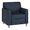 Flash Furniture HERCULES Diplomat Navy LeatherSoft Chair with Clean Line-Stitched Frame and Chrome Legs BT-827-1-NVY-CHR-GG - alternate 1